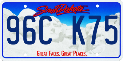 SD license plate 96CK75