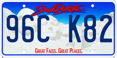 SD license plate 96CK82