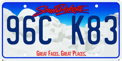 SD license plate 96CK83
