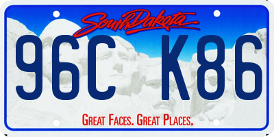SD license plate 96CK86