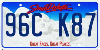SD license plate 96CK87