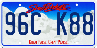 SD license plate 96CK88