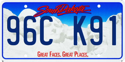 SD license plate 96CK91