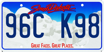 SD license plate 96CK98