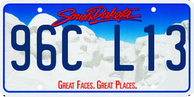 SD license plate 96CL13
