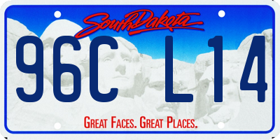 SD license plate 96CL14