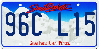 SD license plate 96CL15