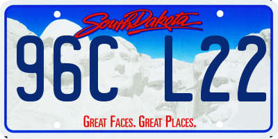SD license plate 96CL22
