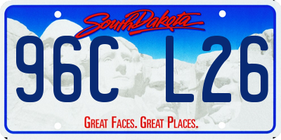 SD license plate 96CL26