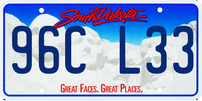 SD license plate 96CL33