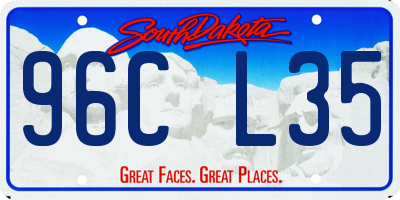 SD license plate 96CL35