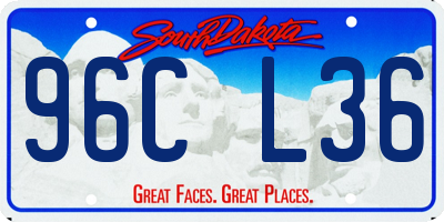 SD license plate 96CL36