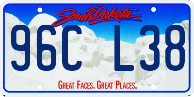 SD license plate 96CL38