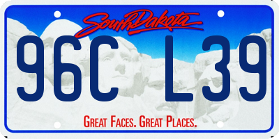 SD license plate 96CL39