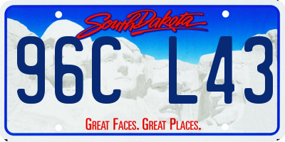 SD license plate 96CL43