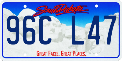 SD license plate 96CL47