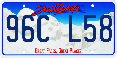SD license plate 96CL58