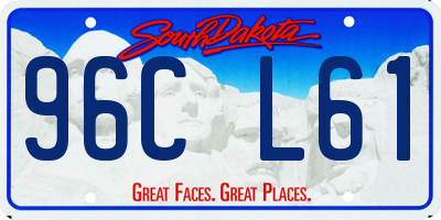SD license plate 96CL61