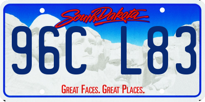 SD license plate 96CL83