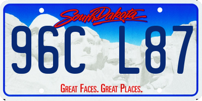 SD license plate 96CL87