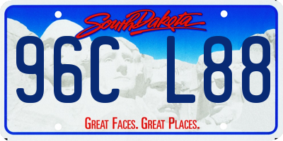 SD license plate 96CL88