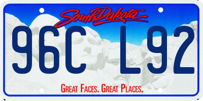 SD license plate 96CL92