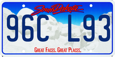 SD license plate 96CL93
