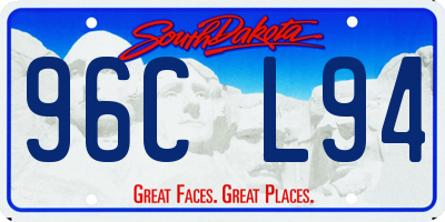 SD license plate 96CL94