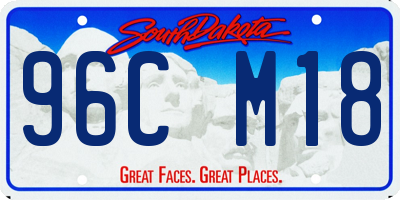 SD license plate 96CM18