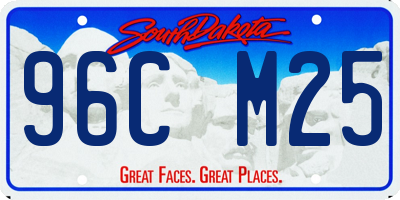 SD license plate 96CM25