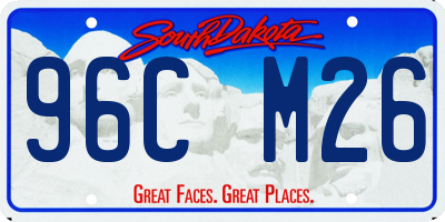 SD license plate 96CM26