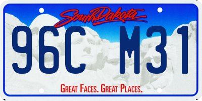 SD license plate 96CM31