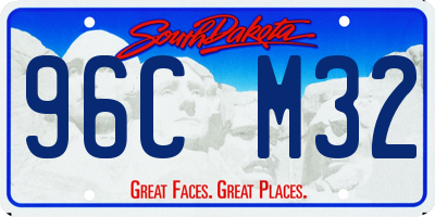 SD license plate 96CM32