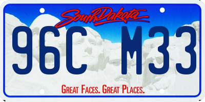 SD license plate 96CM33