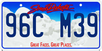 SD license plate 96CM39