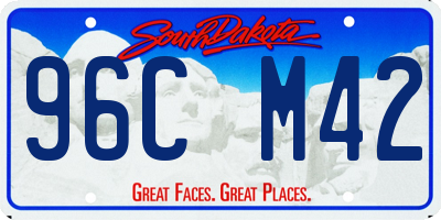 SD license plate 96CM42