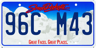 SD license plate 96CM43