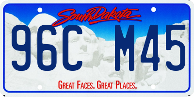 SD license plate 96CM45