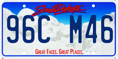SD license plate 96CM46