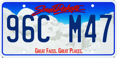 SD license plate 96CM47