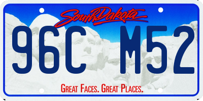 SD license plate 96CM52