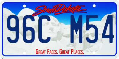 SD license plate 96CM54