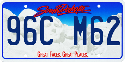 SD license plate 96CM62