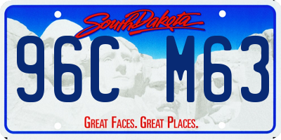 SD license plate 96CM63