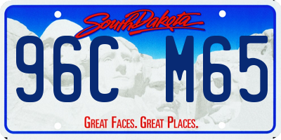 SD license plate 96CM65