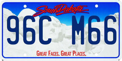 SD license plate 96CM66