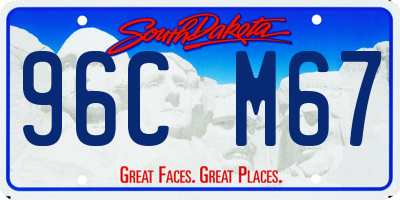 SD license plate 96CM67