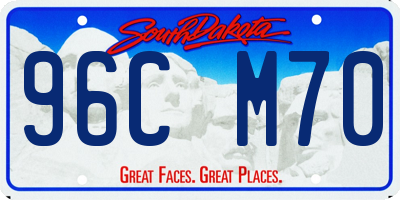 SD license plate 96CM70