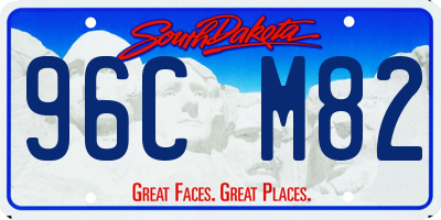 SD license plate 96CM82