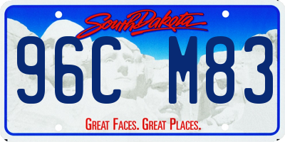 SD license plate 96CM83